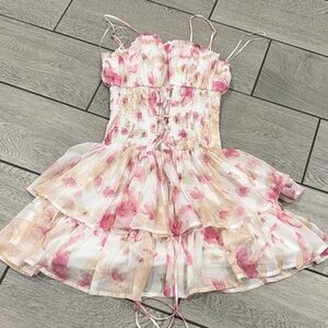 Fashion Nova Pink Floral Dress